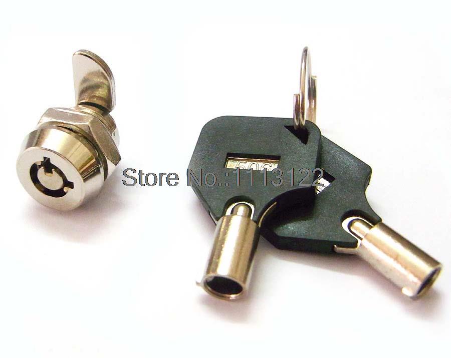 M12 Zinklegering Kleine Tubular Cam Lock Voor Pc Case 4 Pins Mini Tubular Cam Lock Sleutel Met Plastic Cover 2 Sleutel Pull 1Pc