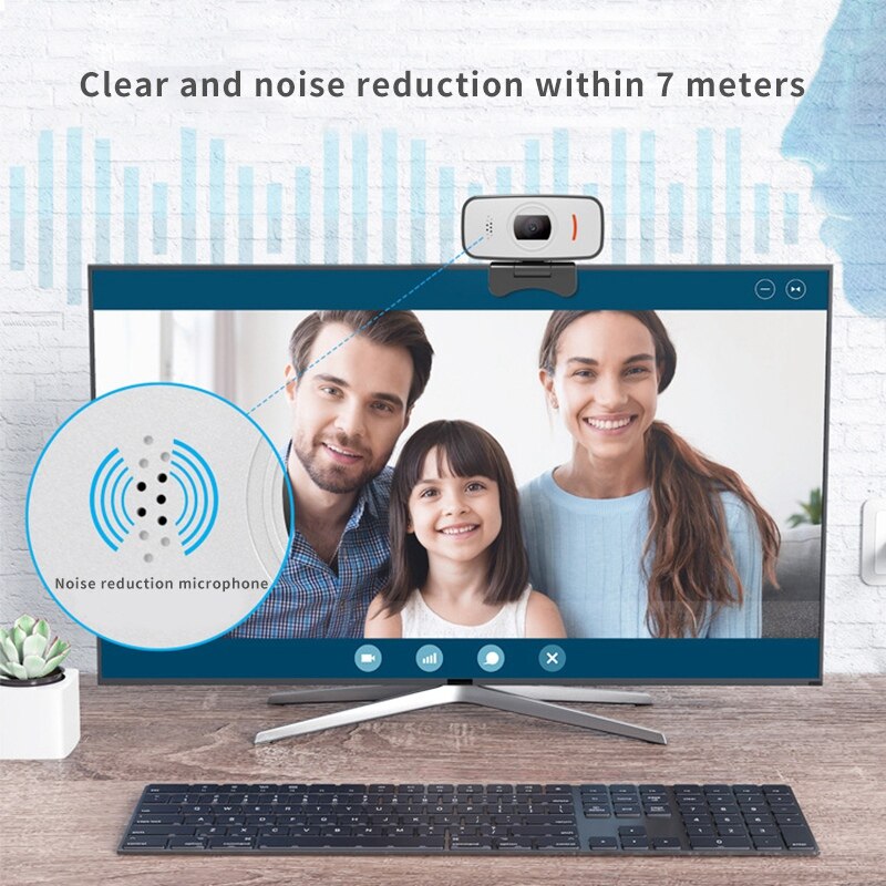 Full HD 1080P Webcam Video Calling 1920X1080 Pwith Built-in HD Mic USB Plug Web Camera for Computer