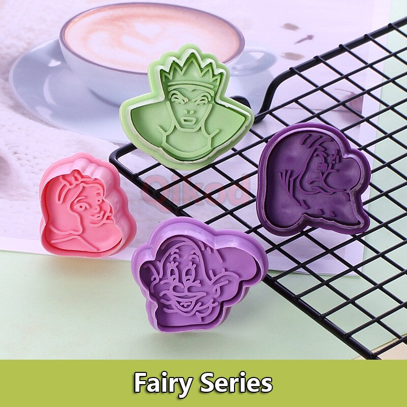 4Pcs DIY 3D Animal Vegetables Fruit Plasticine Slime Mold Tool Set Kit Ability Play Dough Clay Educational toy for chidlren: Fairy Series 14