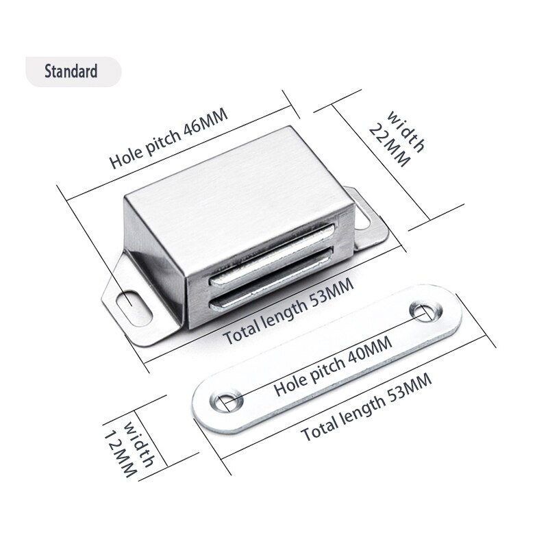 Magneet Rvs Set Van Rvs Magnetische Zuig Kast Magneet Deur Sto... – Grandado