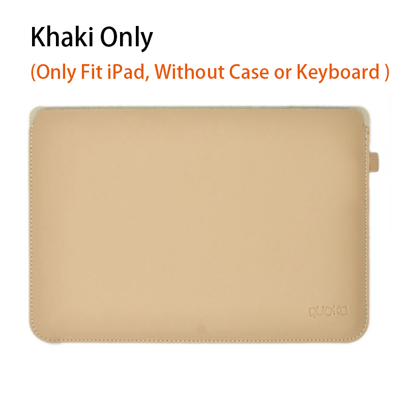 Simplicity and ultra-thin super slim Laptop bag case Sleeve for Apple iPad 9.7" iPad Pro 10.5 11 12.9" ,Transverse style: 13-inch / Khaki