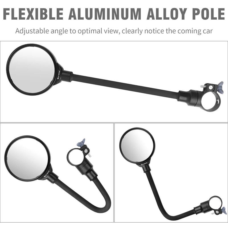 1Pcs Fiets Verstelbare Spiegel Mtb Racefiets Achteruitkijkspiegel Veiligheid Stuur Hoek Spiegels Fietsen Achteruitrijcamera Fiets Accessoires Onderdelen