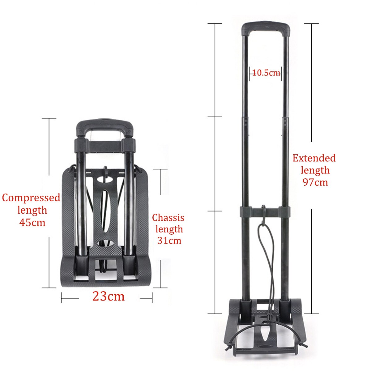 Zware Vouwen Opvouwbare Hand Sack Truck Barrow Winkelwagen Wiel Trolley Vouwen Vrachtwagen Reisbagage Winkelwagen Schooltassen Winkelwagen