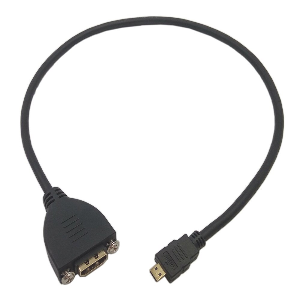 HDMI mini HDMI Micro HDMI Type Male naar HDMI EEN Type Verlengkabel Met Schroef Panel Mount kabel 0.5m 1m 1.5m