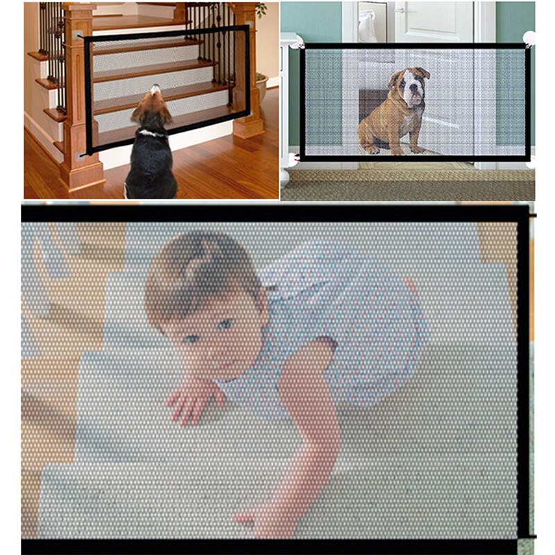 Pet Fence Gate Safe Guard Safety Enclosure Dog Fences Gate The Ingenious Mesh Magic Pet Gate Pet Supplies Safety Fence