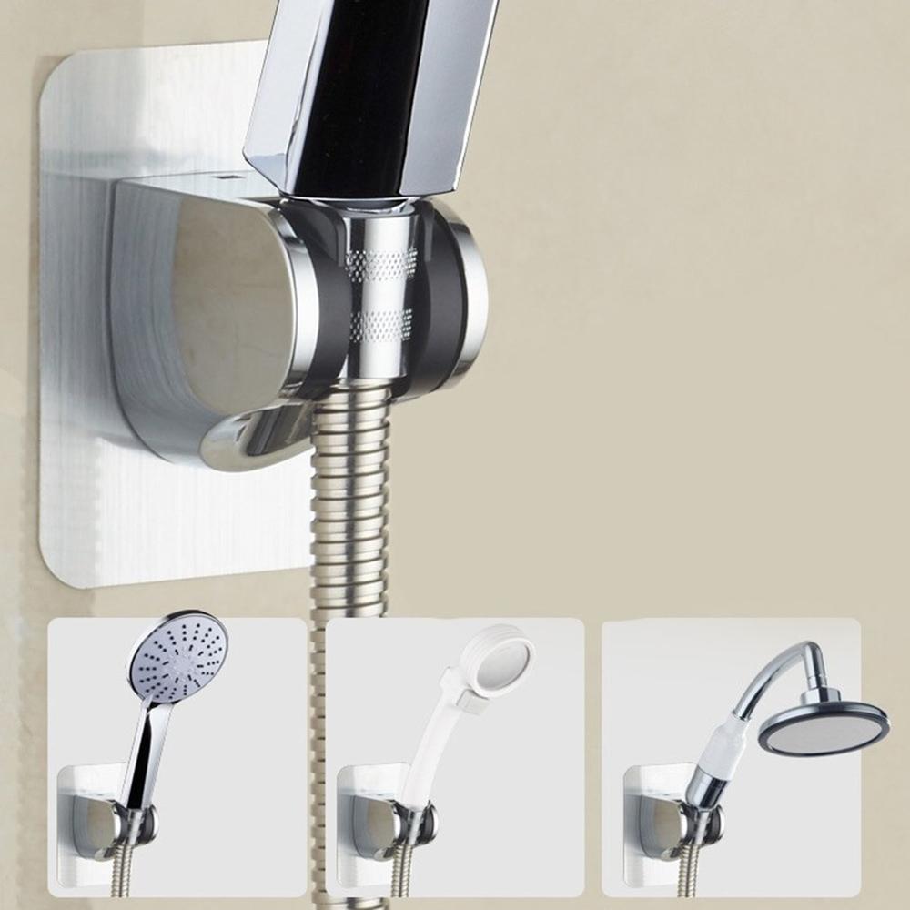 Bathroom Shower Bracket Wall Mounted Punch-Free Shower Bracket With No Trace Sticker Adjustable Suction Cup Type Shower Bracket