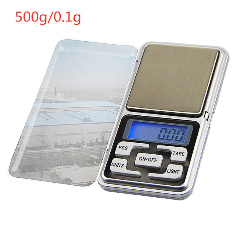 Mini Digitale Weegschaal 100/200/300/500G 0.01/0.1G Hoge Nauwkeurigheid Backlight Elektrische Pocket voor Sieraden Gram Gewicht Voor Keuken: Silicone 500g 0.1g