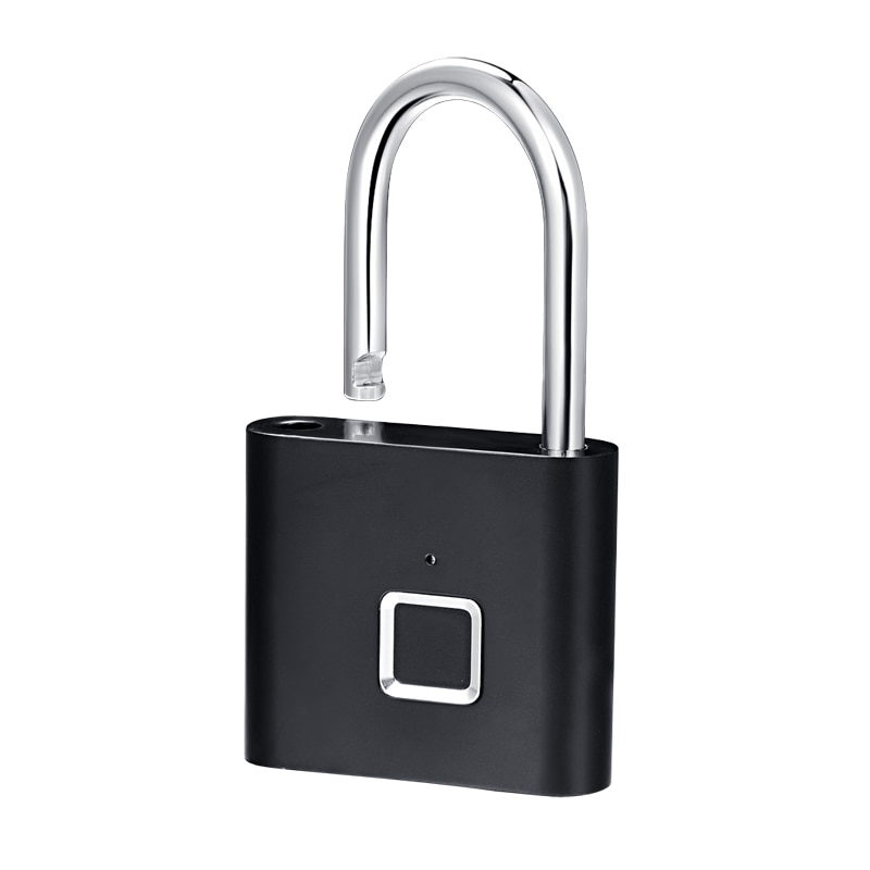 USB Charging Fingerprint Lock Smart Waterproof Padlock door lock quickly Unlock Portable Anti-theft Fingerprint Lock Zinc