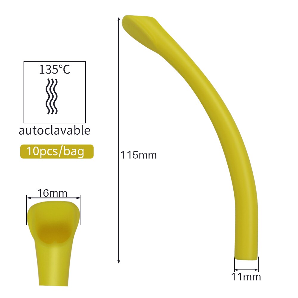 Embouts d&#39;aspiration dentaire forte Autoclavable, embouts d&#39;évacuation en bec de canard, Tube d&#39;aspiration de salive, matériel dentaire, 10 pièces: E