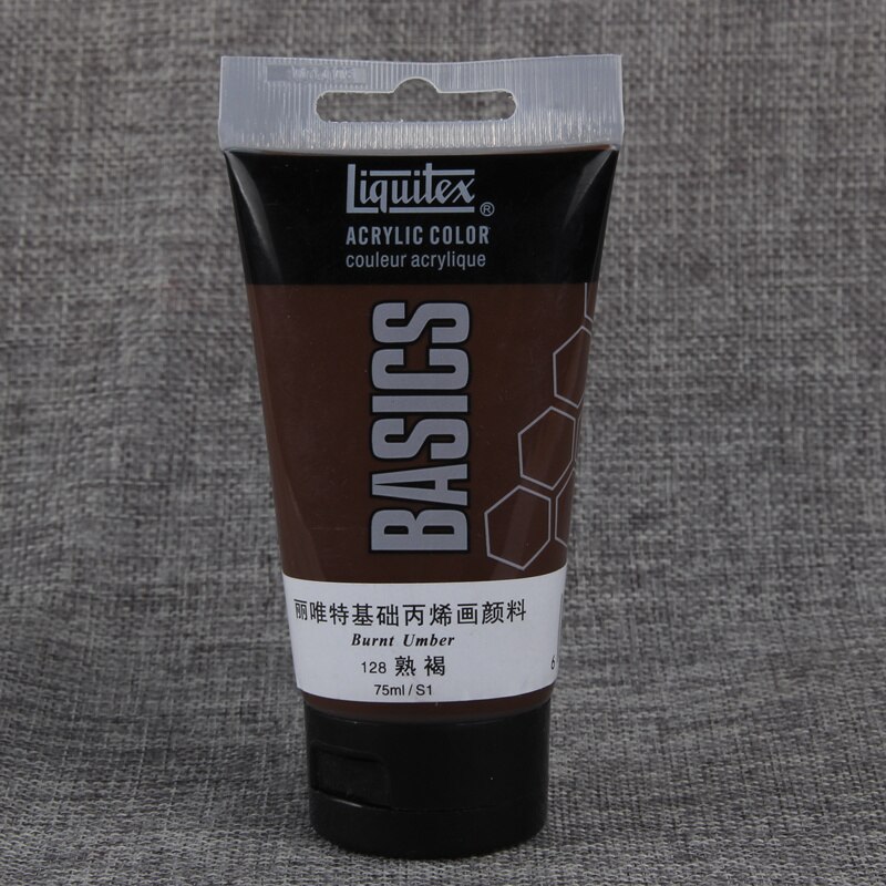 1 tube akrylmaling pigment negle væg maling kunst hånd 75ml 3d effekt maling pigment: Brun