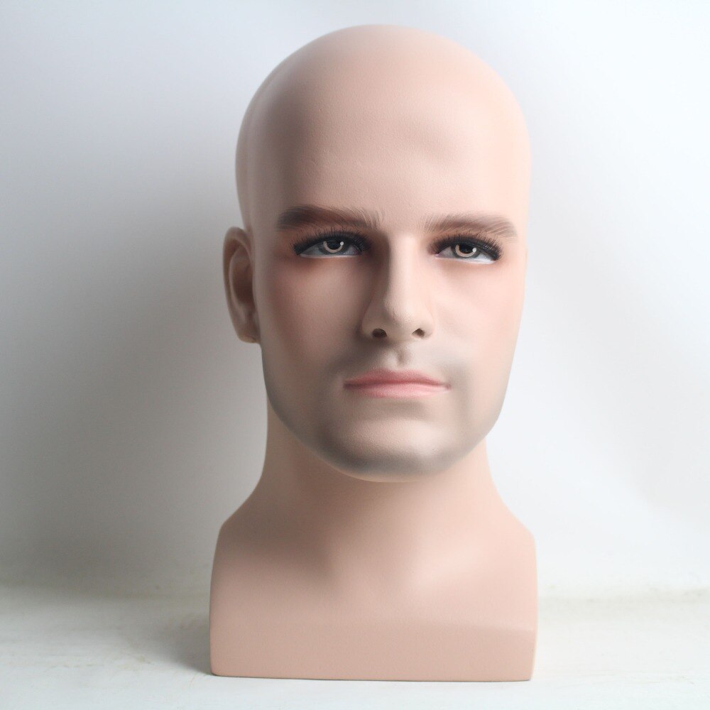 Realistic Fiberglass Male Mannequin Head For Wig And Sunglasses Display