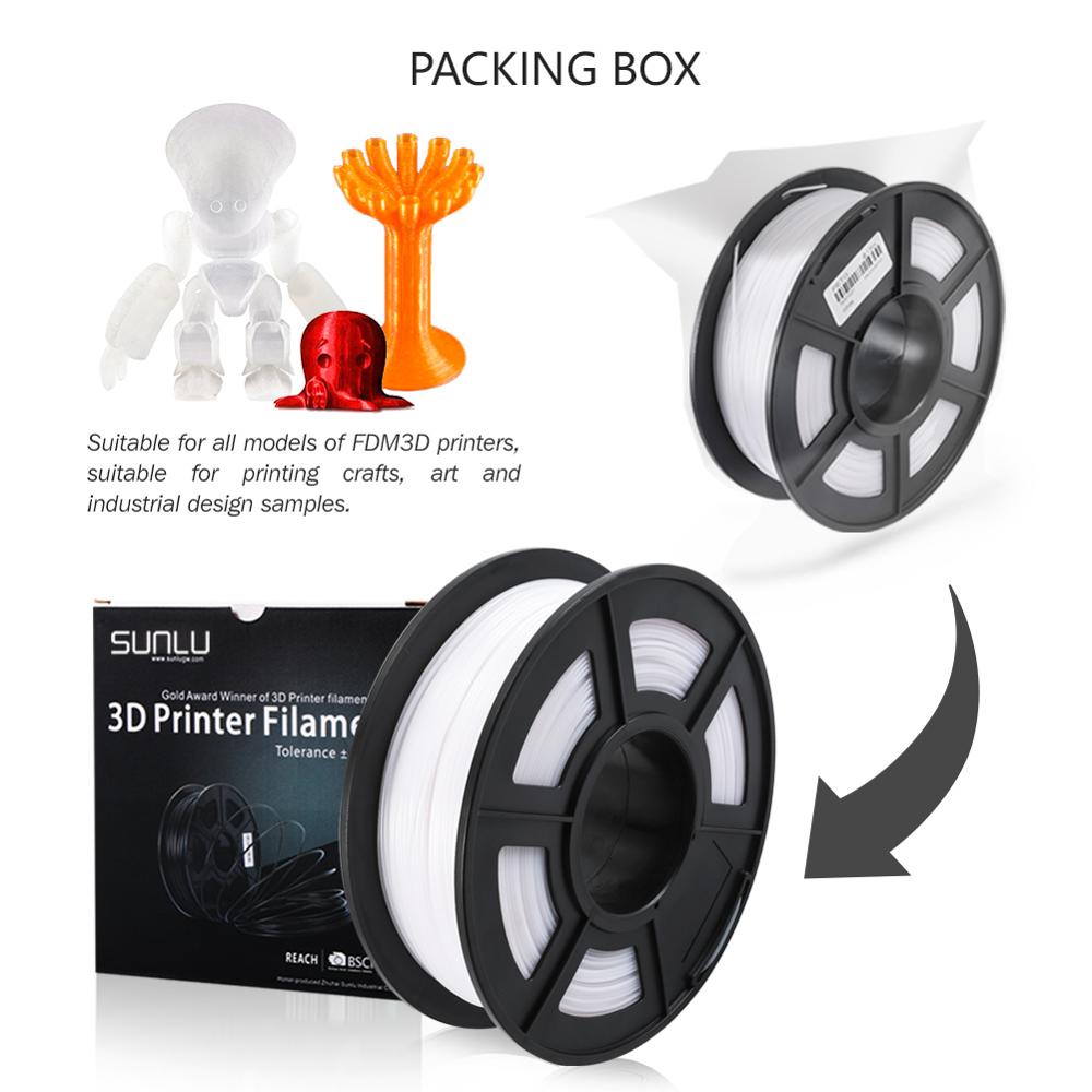 Enotepad PETG 3D filament 1.75mm 1KG 2.2lb PETG 3D Printer Filament with White/Black/Grey Color 1/2 rolls per set