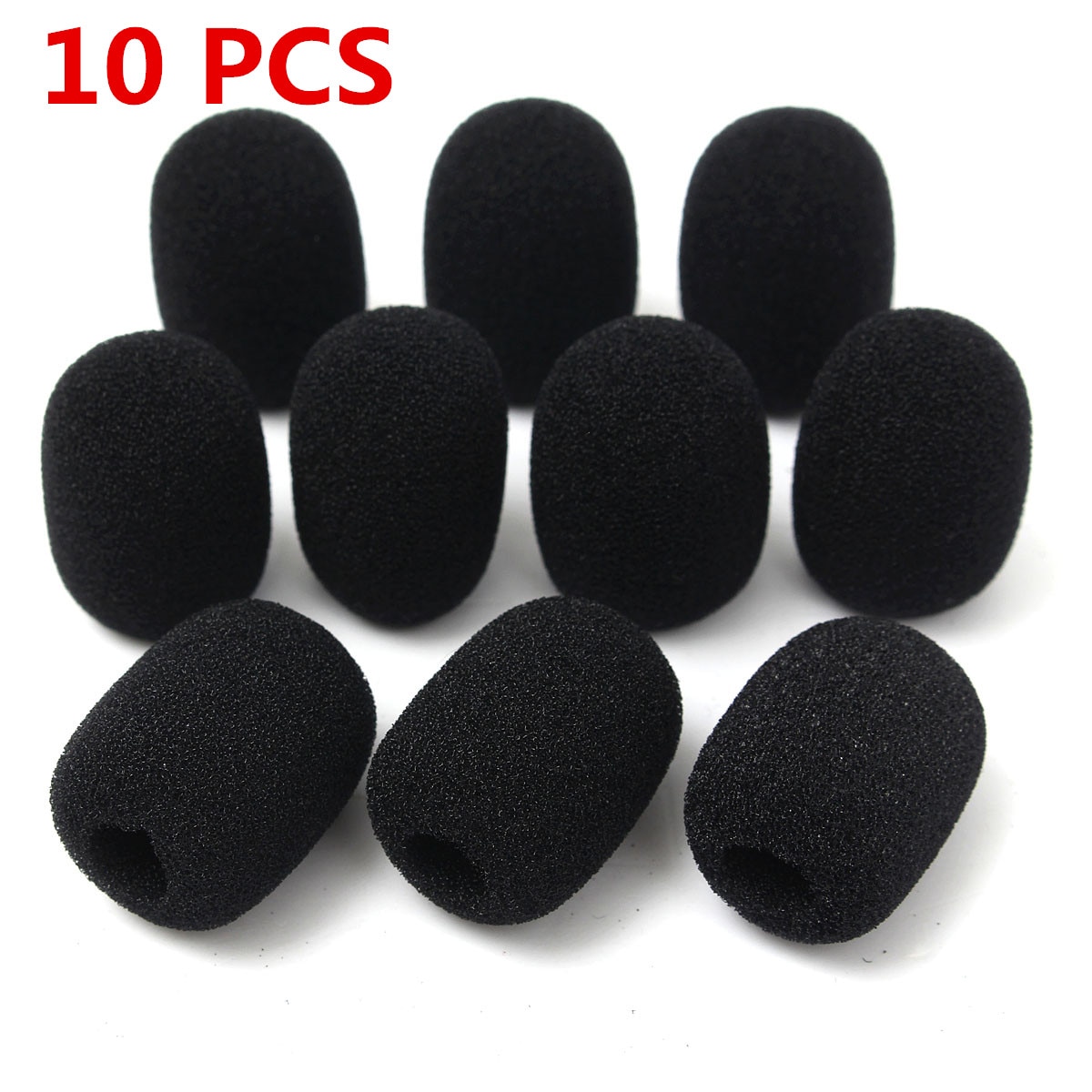 10 Stks/set Mini Microfoon Cover 27*7Mm Headset Vervanging Foam Microfoon Grill Voorruit Voorruit Mic Spons Foam Covers