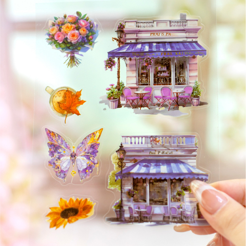 Mr. Paper, libro de pegatinas para puertas y ventanas de flores, álbum de recortes decorativo, diario, funda de teléfono, material de collage de cuaderno, 20 hojas/libro