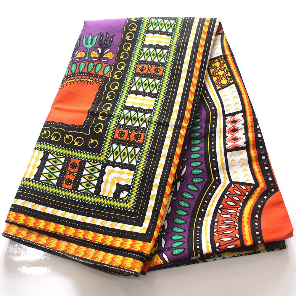 Dashikiage afrikansk dashiki farverigt mønster trykt 100%  bomuldsstof
