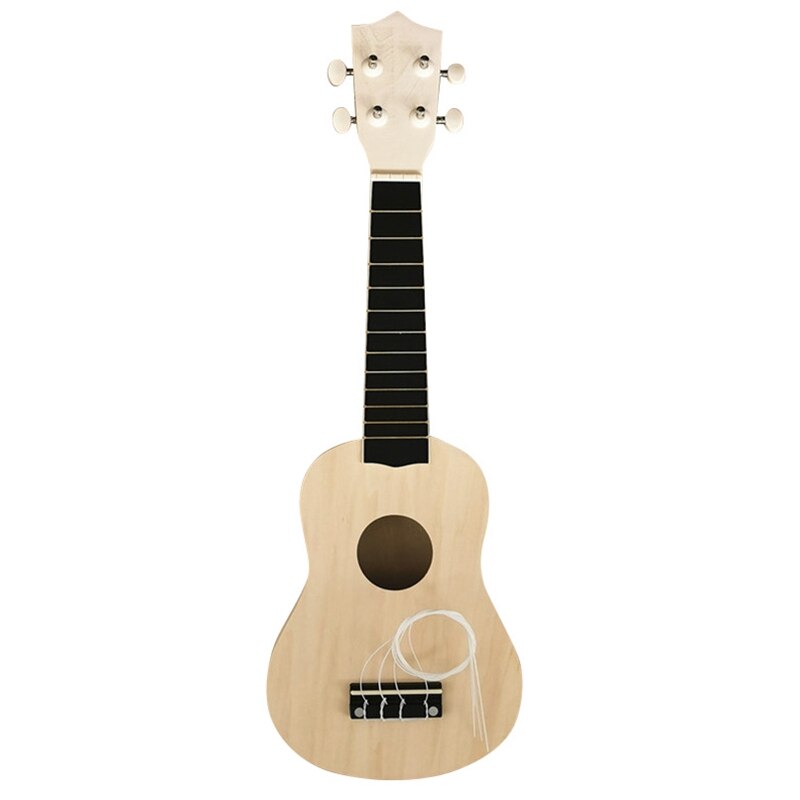 Soprano ukulélé Kit de bricolage 21 pouces en bois 4 cordes guitare hawaïenne pour travail manuel peinture parfaite Parents-enfant campagne: Default Title