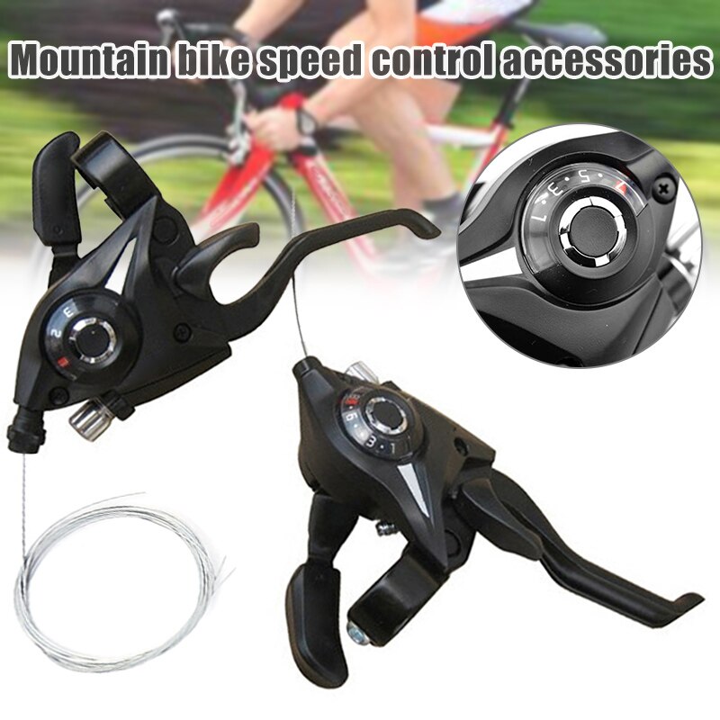 1 par bicicleta palanca de freno siameses desviadores carretera de montaña ciclismo bicicleta disco manejar metamorfo palancas WHShopping