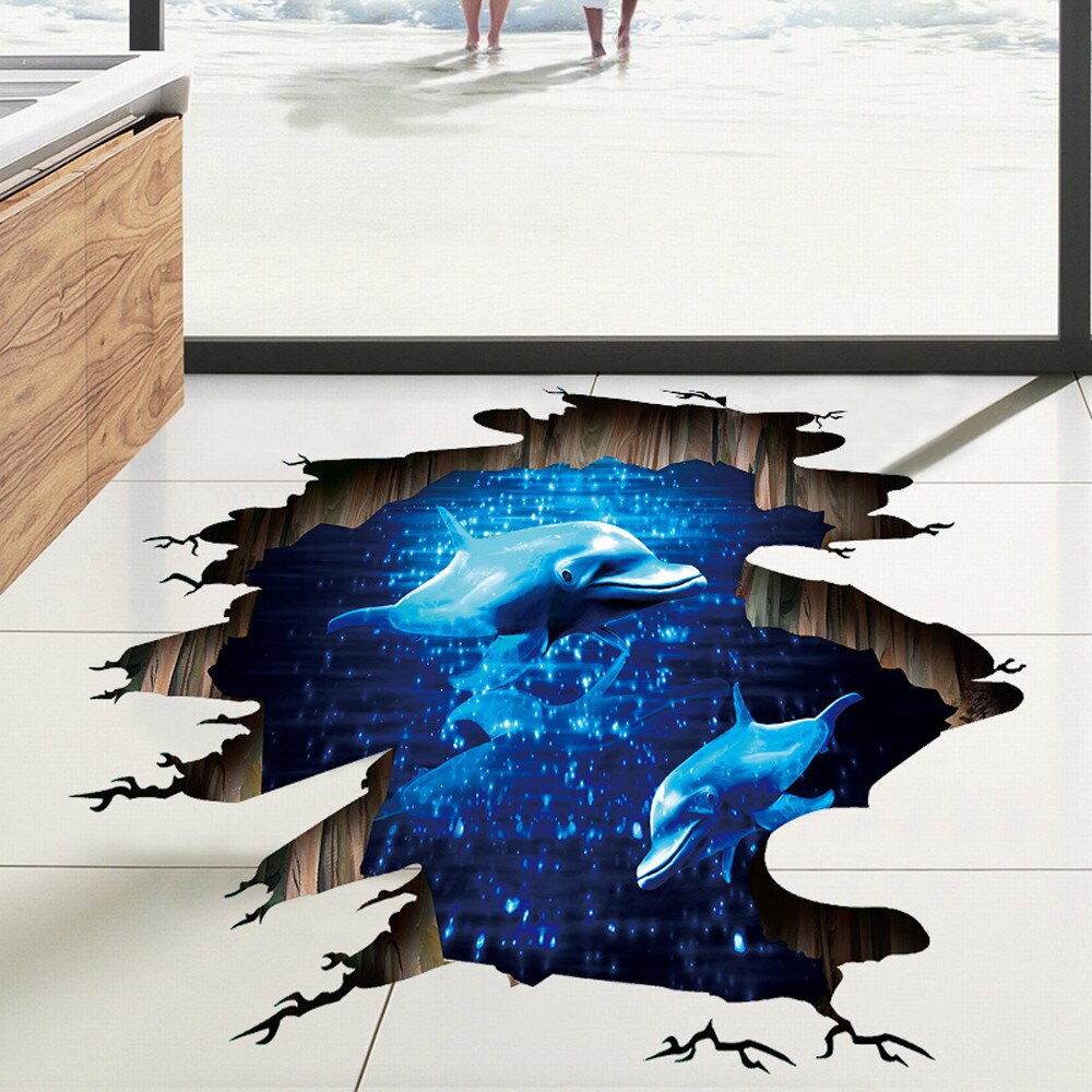 3D Cosmic Space Wall Sticker Galaxy Star Bridge Home Decoration for Kids Room Floor Living Room Wall Decals Home Decor CD