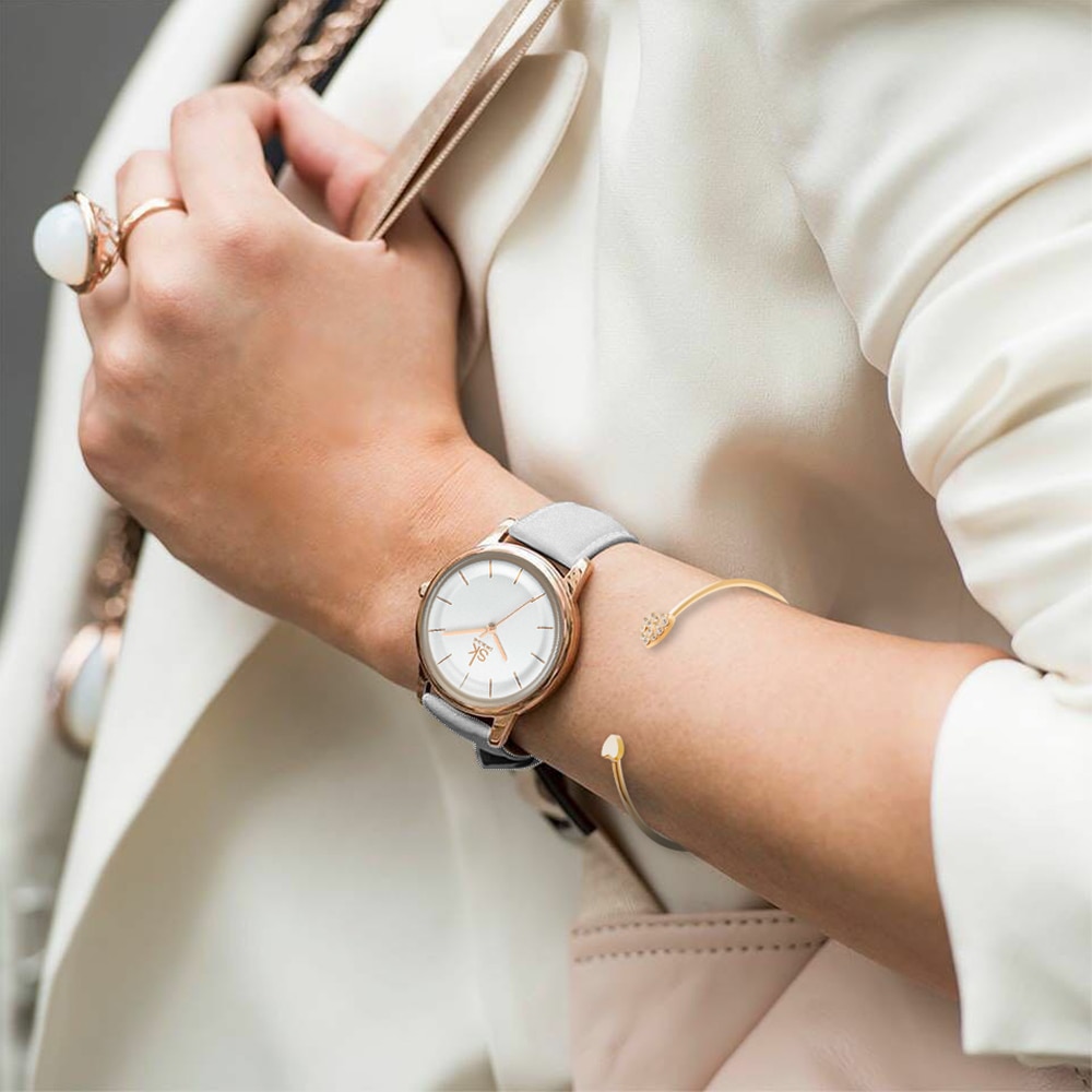 Shengke – montre-bracelet en cuir pour femmes, Simple, à la , à Quartz, étanche, pour filles