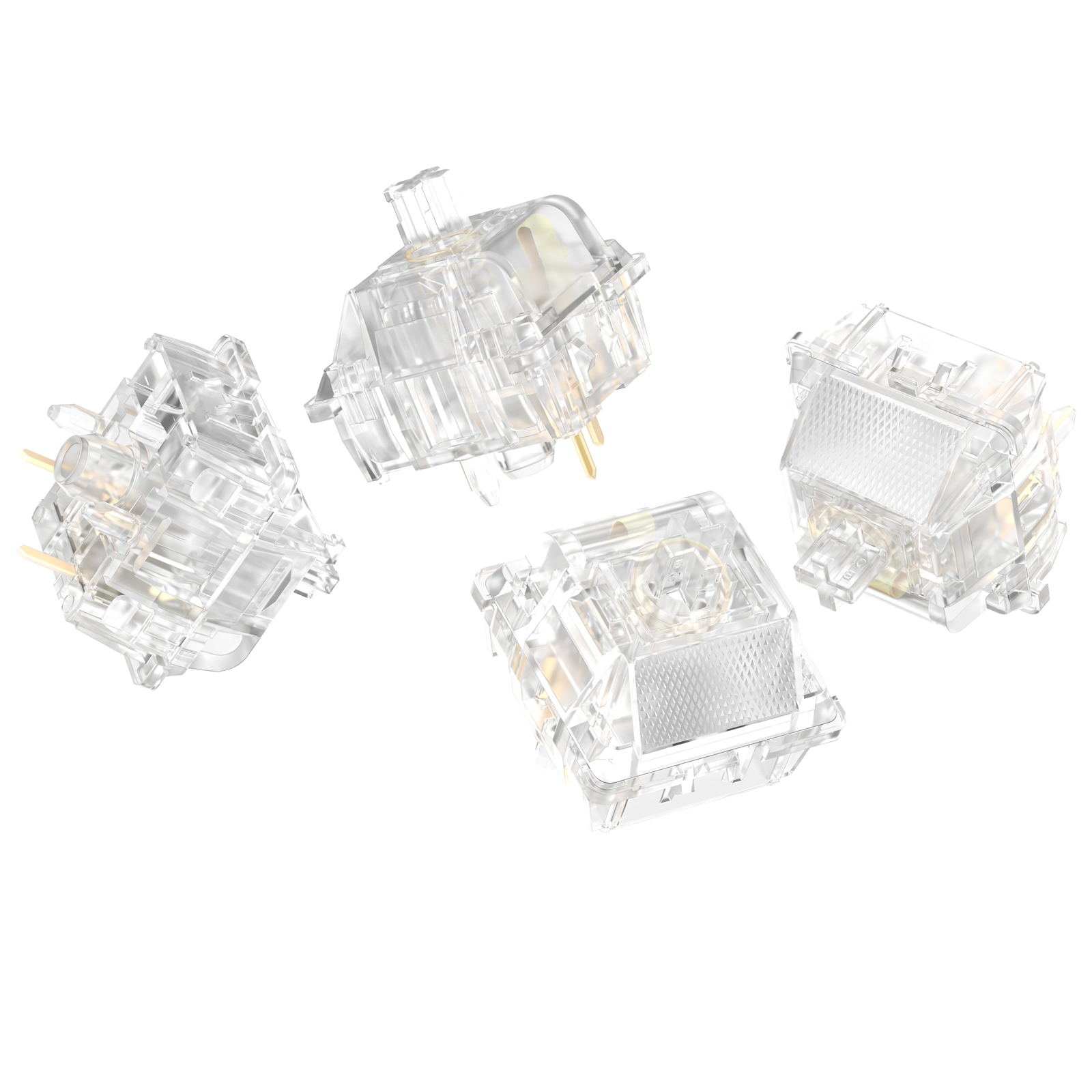 Durock Ijs King Tactiele Schakelaars, 68G Progressieve Veer Transparante Heldere Rgb-Schakelaar, 5 Pins Lubed T1 Tactiele Mechanische Schakelaar