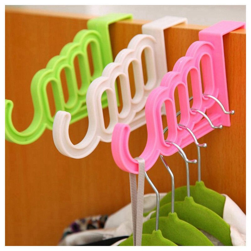 Au-dessus de la Porte 5 Crochets Vêtements Cintre Crochet ABS Accueil Crochets Suspendus avec 100 Pièces Jetables Pailles Flexibles