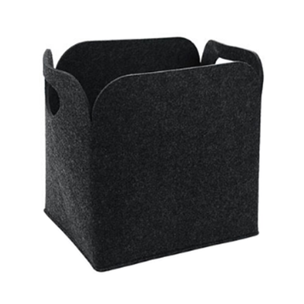 Tvättkorg bärbar vikbar leksakfiltförvaring picknick smutsiga klädkorgslåda bomullstvättlåda babys förvaringskorg: 30 x 30 x 23cm / Svart