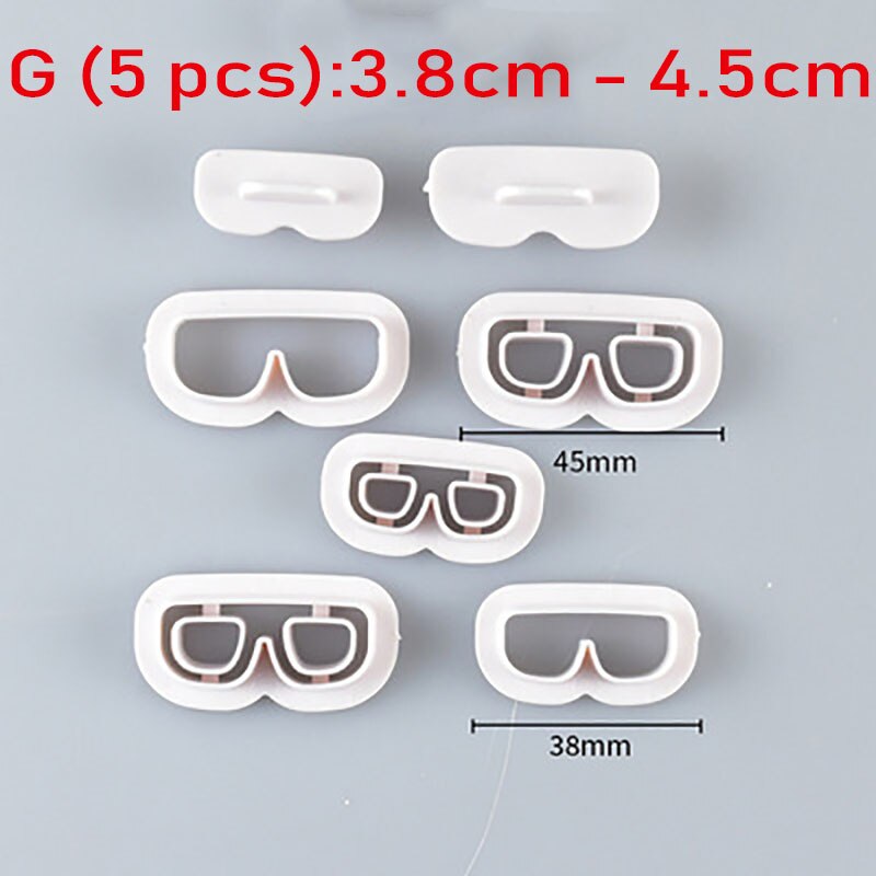 Moules à biscuits en forme de lunettes, ustensiles de cuisson, bricolage de gâteau de mariage pour enfants: G