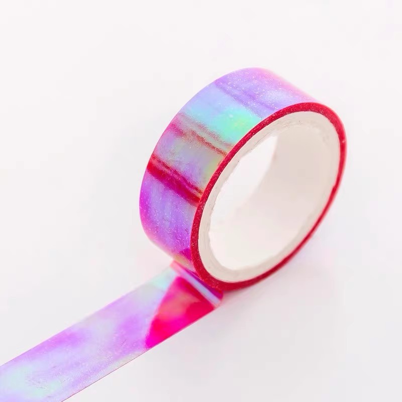 Papier Regenboogfilm Geleidelijke kleurverandering Decoratieve handaccount Kleur Handaccount Sticker Materiaal DIY Creatieve collage: Light Grey