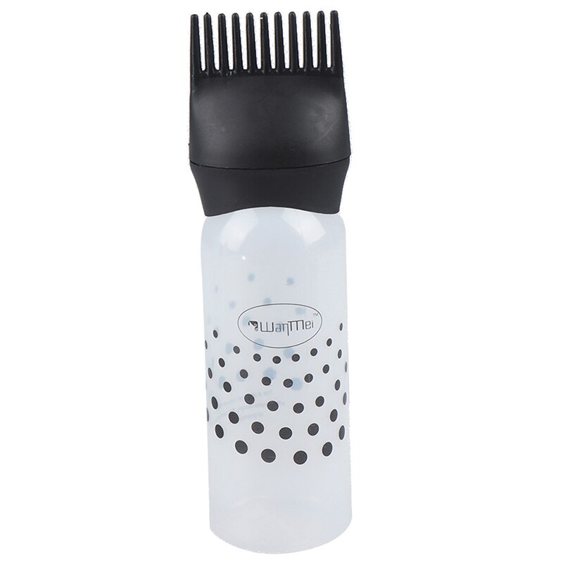 Plastic Verven Shampoo Fles Olie Kam 170Ml Haar Tools Haarverf Applicator Borstel Flessen Styling Tool Haarkleuring: Black