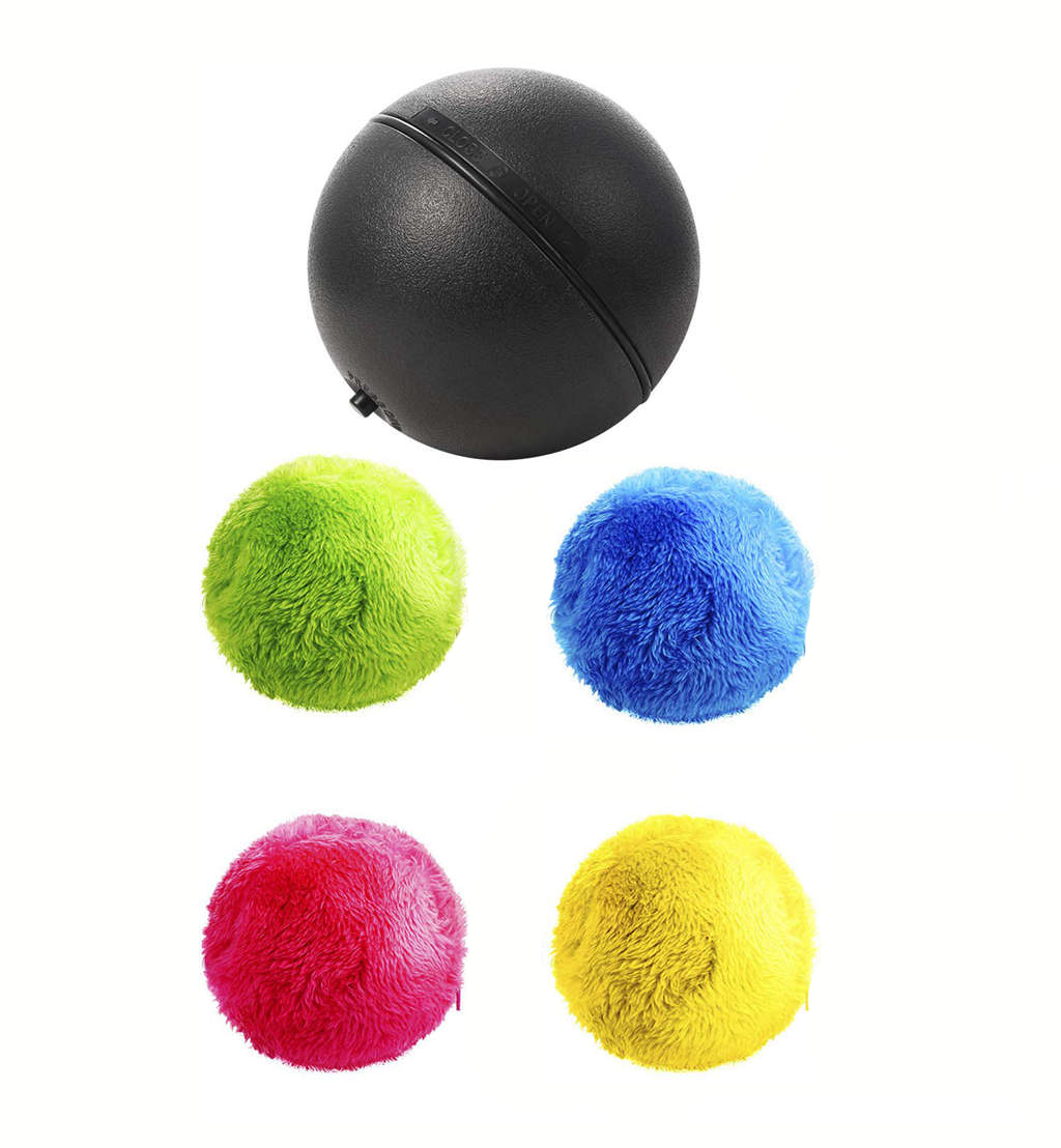 Dog Cat Pet Interactive Toy Mop Robot Ball Practical Magic Toy Nontoxic Safe Automatic Roller Ball Magic: 1ball 4bag color box