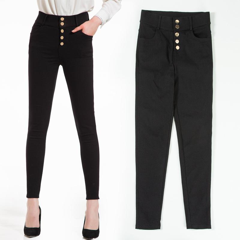 ATHVOTAR-pantalones de cintura alta para mujer, pantalón negro Cargo de talla grande 6XL, ropa de calle para mujer, pantalones elásticos para oficina e Invierno
