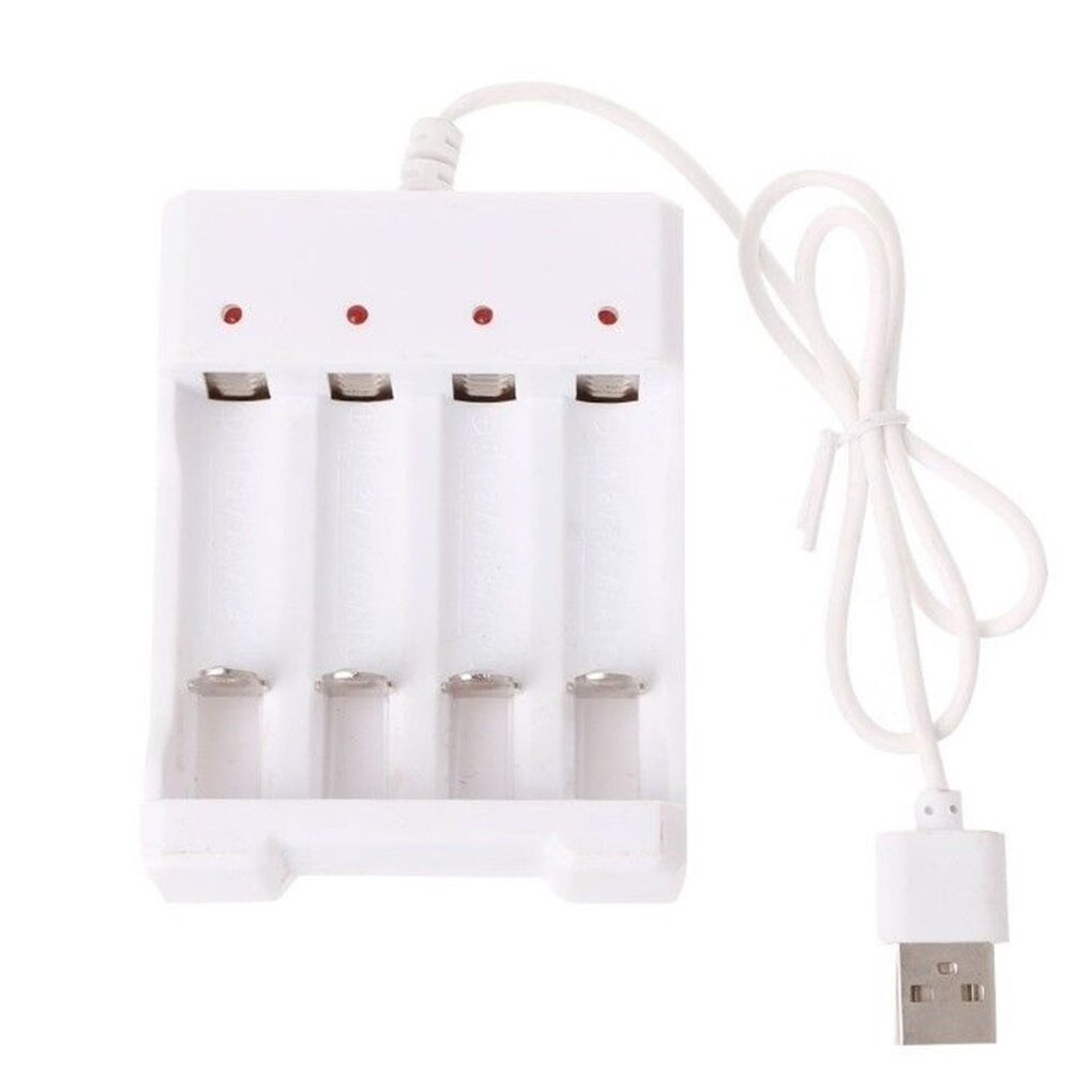 USB 4 Slots Fast Charging Battery Charger Short Circuit Protection AAA and AA Rechargeable Battery Station: NO.2