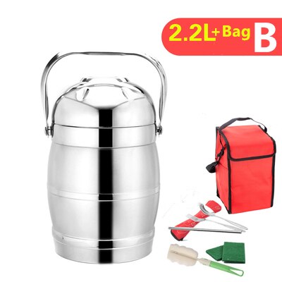Thermos For Food With Containers Stainless steel insulated barrel lunch box multi-layer large capacity with Lid Bowl for Adults