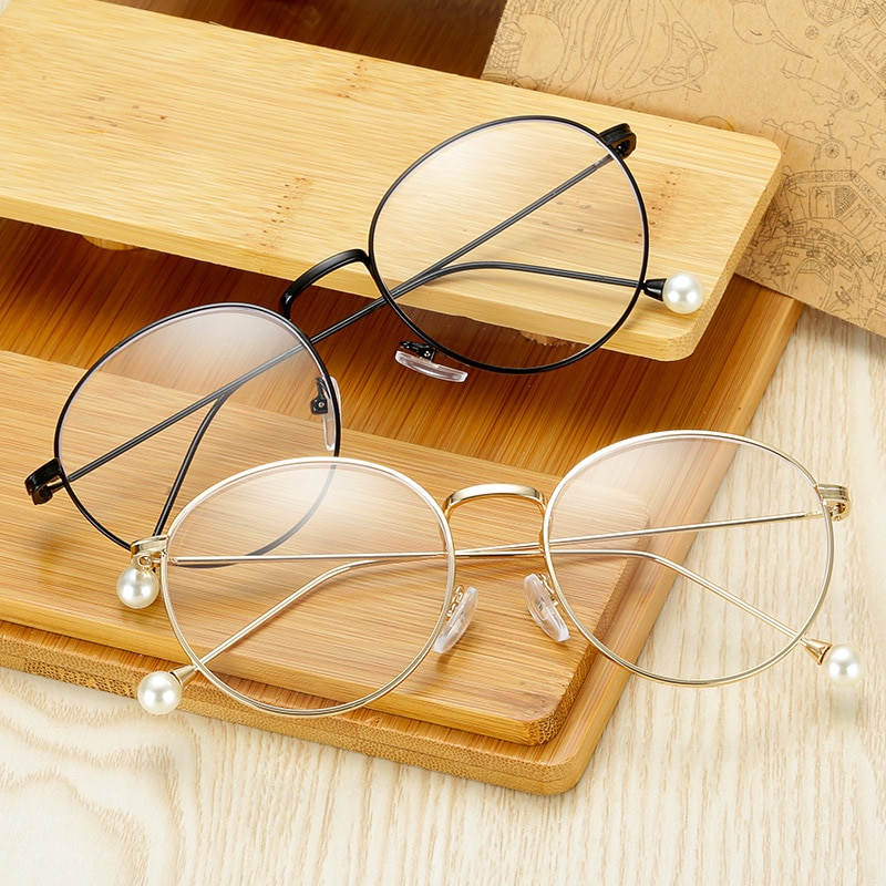 Anti-Blauw Licht Goggles Leesbril Mannen Parel En Vrouwen Metal Trend Glazen Frame Met Bijziendheid frame
