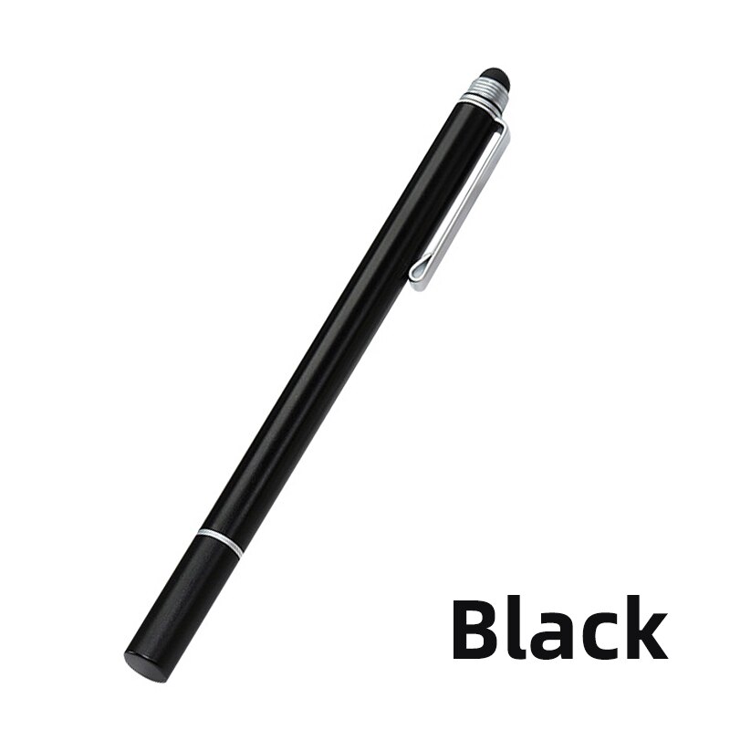 Universele Stylus Pen Capacitieve Scherm Disc Fiber Touch Pen Vervanging Tips Tekening Schrijven Nib Potlood Hoofd Voor Smartphone: black stylus pen