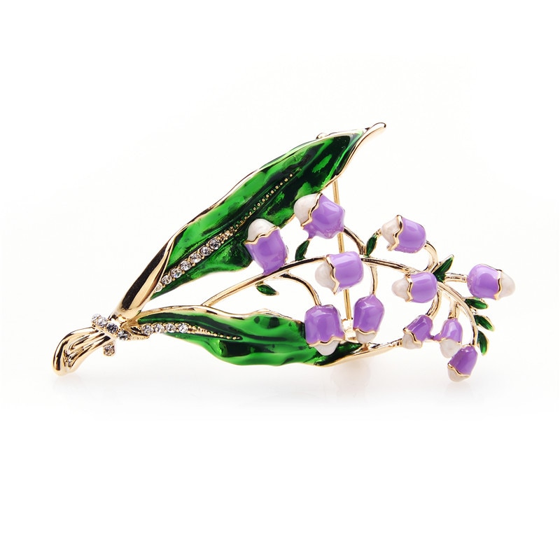 Wuli&baby Purple Pink Lavender Flowers Brooches Alloy Classic Women Weddings Brooch Pins Christmas