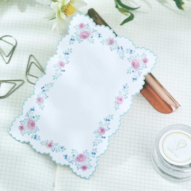 8 stk farge blonder bokmerke papir rose kirsebær kant blomst søppeldagbok dagbok planlegger scrapbooking diy håndverkspapir