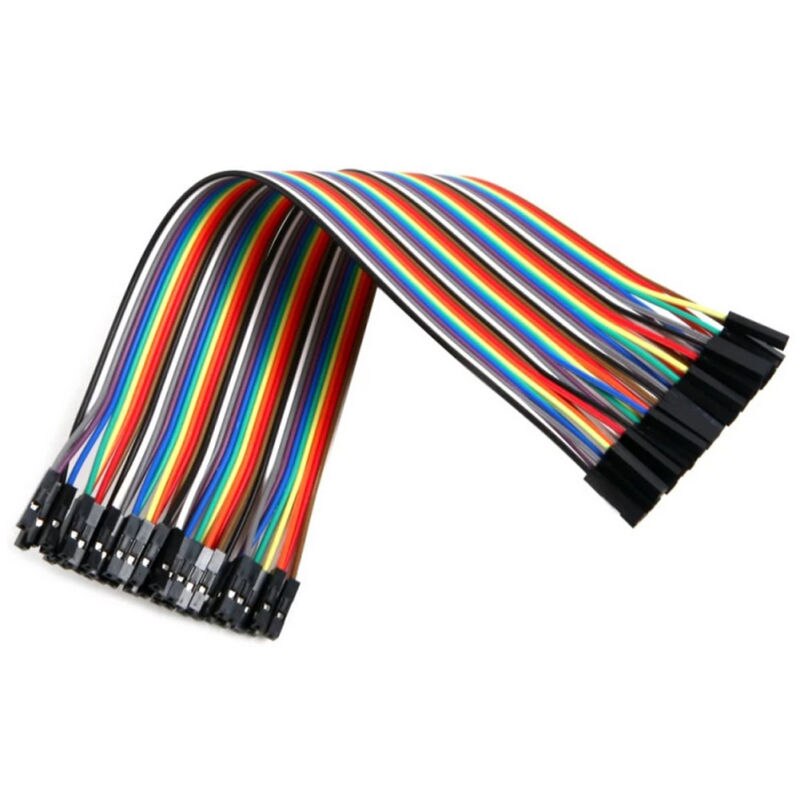 40PCS 20cm Female to Female Dupont Wire Jumper Cable 1P-1P Connector for Arduino