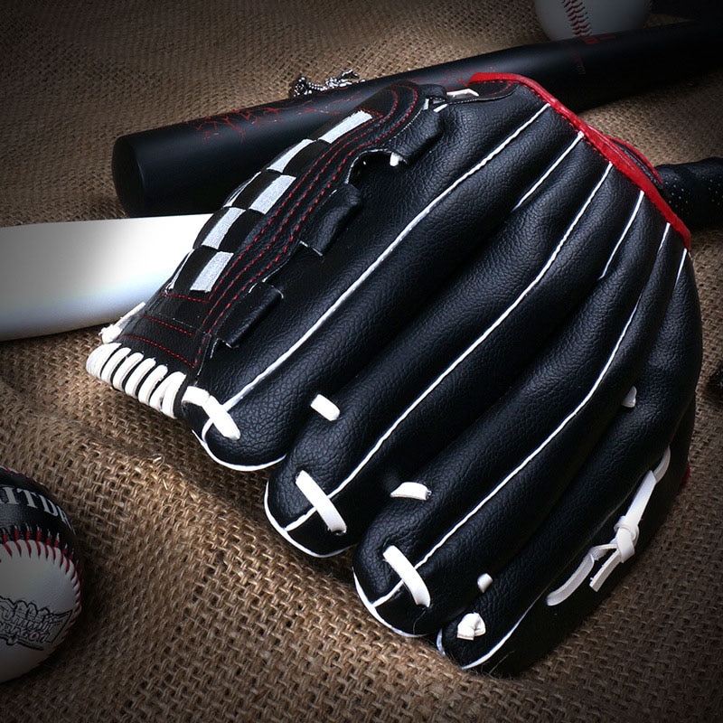 Outdoor Sports black Baseball Glove Softball Practice free size 12.5 Left Hand for Adult Man Woman Training