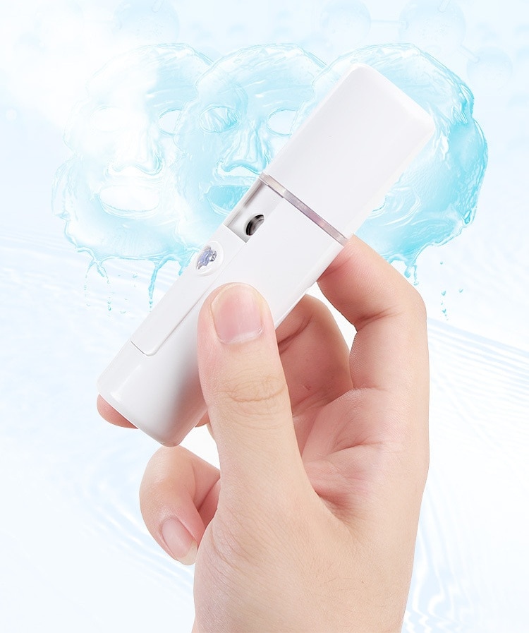 Portable Small Air Humidifier USB Rechargable Handheld Water Meter Ultrasonic Charging Diffuser Mini Milk Oil Steamed Face