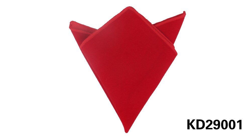 Solid Pocket Square For Men Red Black Hanky Mens Handkerchiefs Casual Suits Square Handkerchief Towels For Party Scarves: KD29001