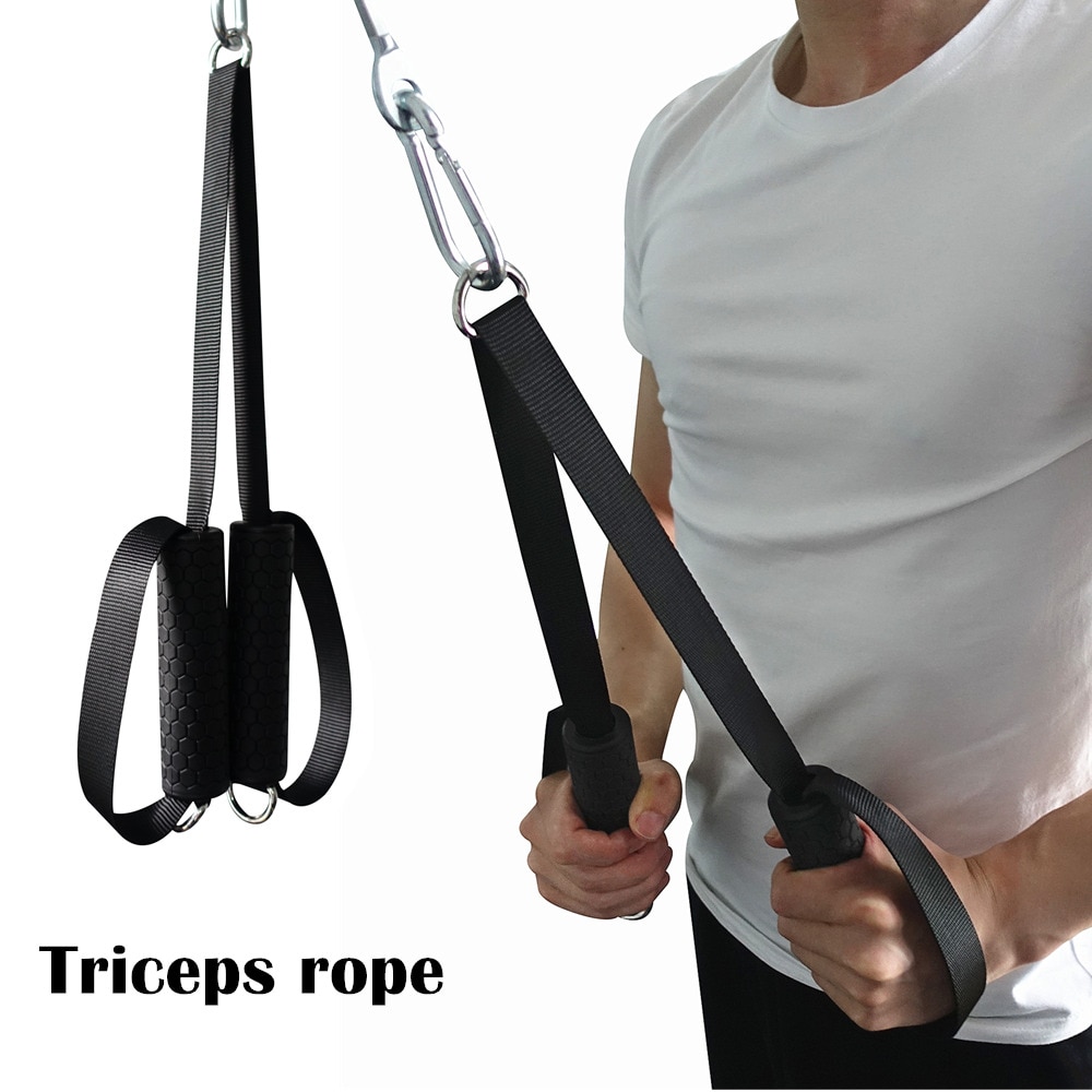 Fitness Tricep Rope Heavy Duty Strap Handle Grip Non Slip Comfortable for Pull Down Cable Attachment Machine Home Gym Workout