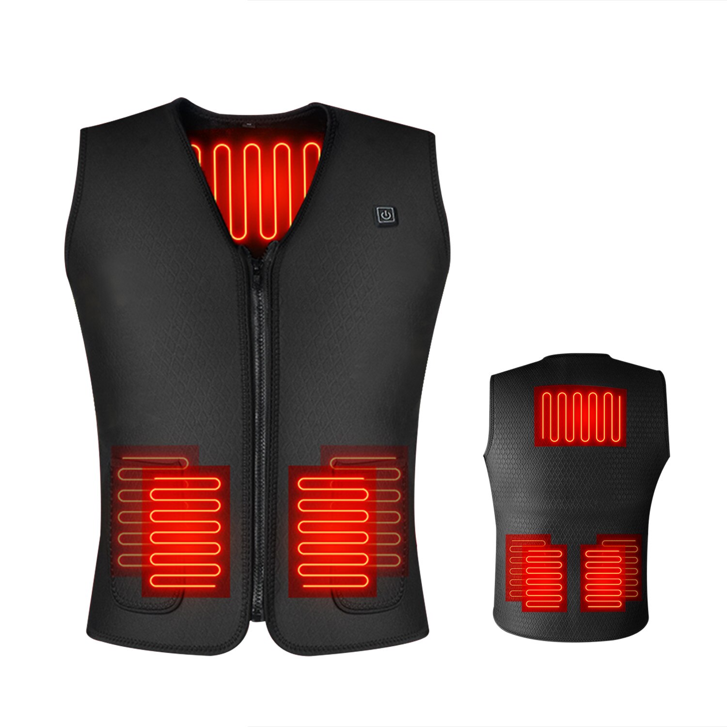 Mulheres inverno com capuz aquecido colete usb infraded aquecimento colete para caminhadas ao ar livre colete de esqui jaqueta