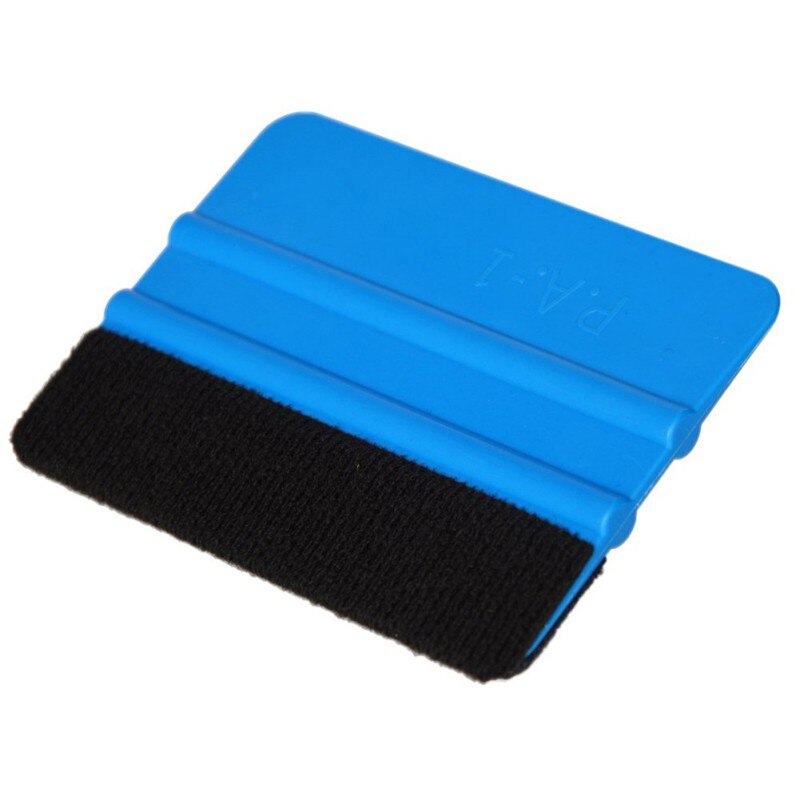 2 In 1 Auto Car Window Vinyl Film Wrap Installation Application Tools Kit Flannel 3M Square Blue Scraper