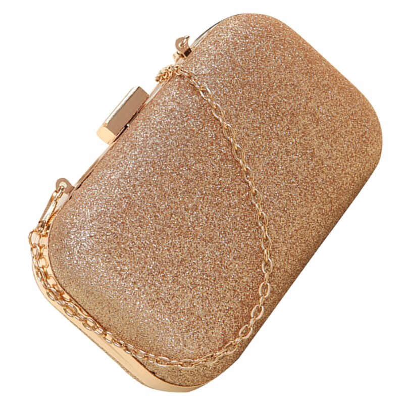 PU leather Women's mini evening bag clutch banquet bag girls shoulder bag Messenger bag, Gold