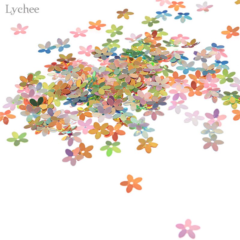 Lychee Life10mm 50G Bloem Losse Naaien Pailletten Multicolor Pailetten Voor Kinderkleding Diy Handgemaakte Naaien Ambachtelijke Accessoires