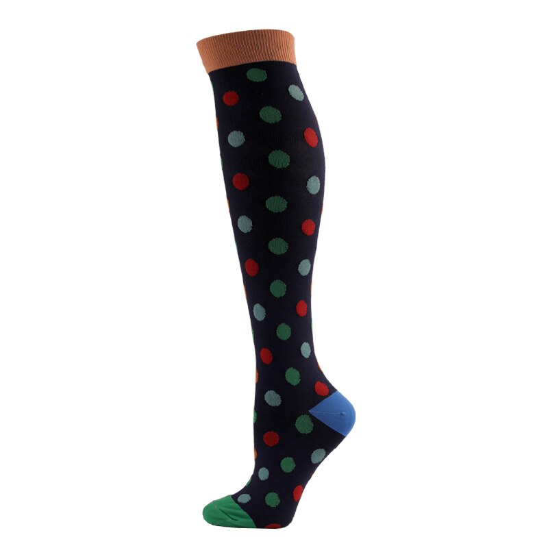 Compression Stockings Neutral Sports Socks Nylon Material Prevent Varicose Veins Cartoon Pattern Unisex Soccer Socks: 4 / S/M
