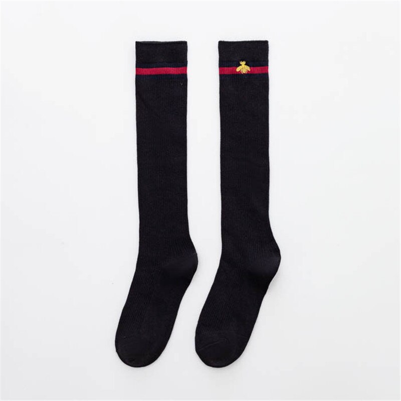 Harajuku Retro Women Cotton Autumn Winter Long Socks Casual Thick Warm Sock Lady Litter Bee School Girl: Style 2