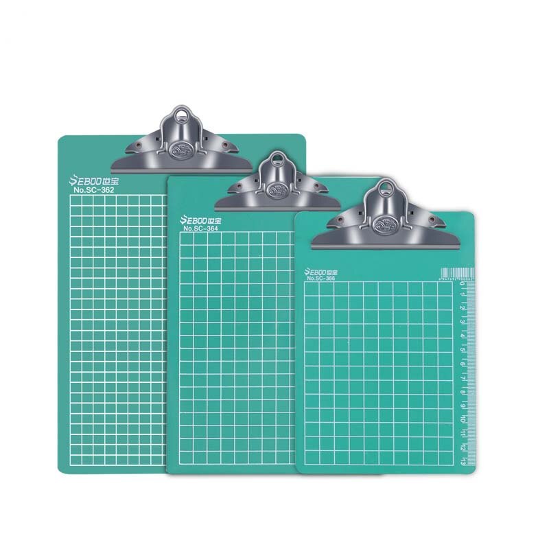 EZONE 1PC A4/A5/A6 Writing Clipboard Plastic File Clipboard Metal Clip Green/Blue Butterfly Clip Office Stationery