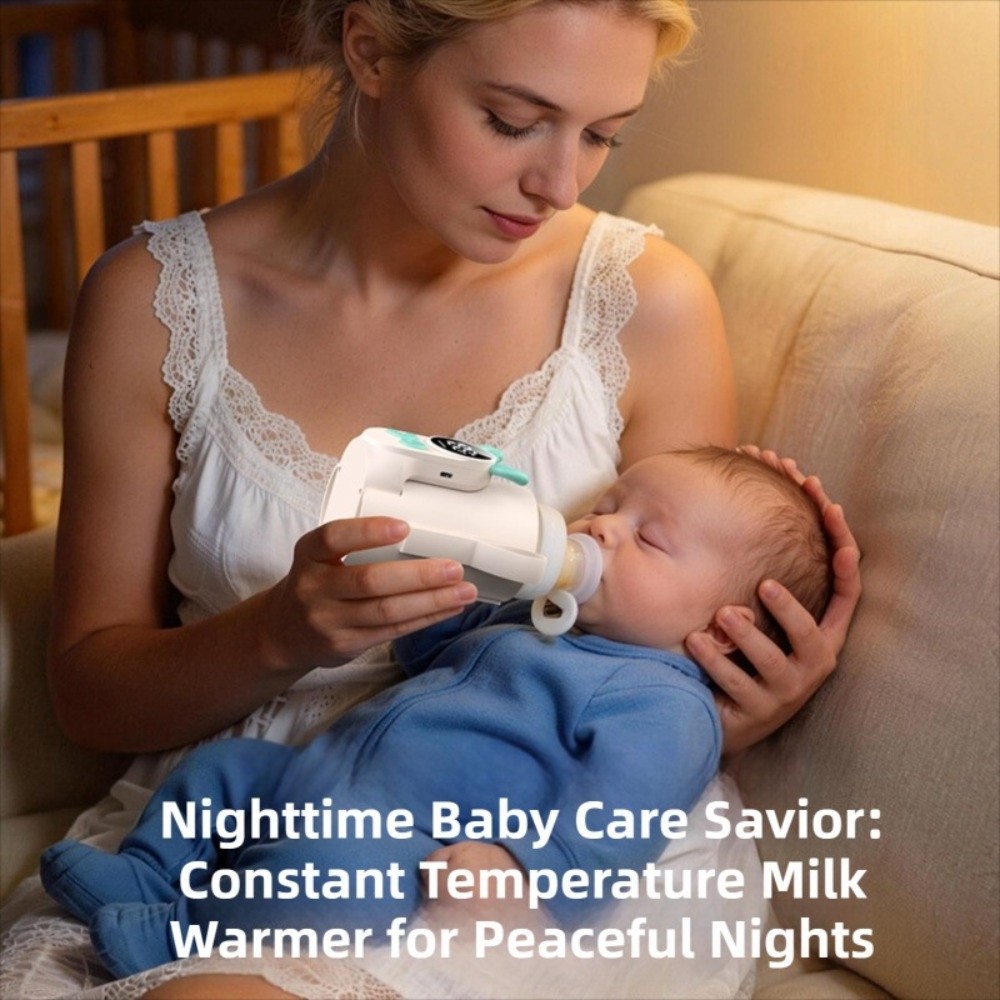 Portable Baby Bottle Warmer Fast-charging Digital Display Travel Milk Heating Sleeve Waterproof Temperature Adjustment